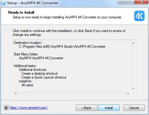 AnyMP4 4K Converter截图