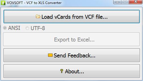 VCF to XLS Converter截图