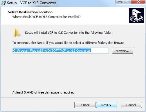 VCF to XLS Converter截图