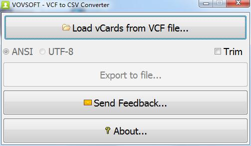 VCF to CSV Converter截圖