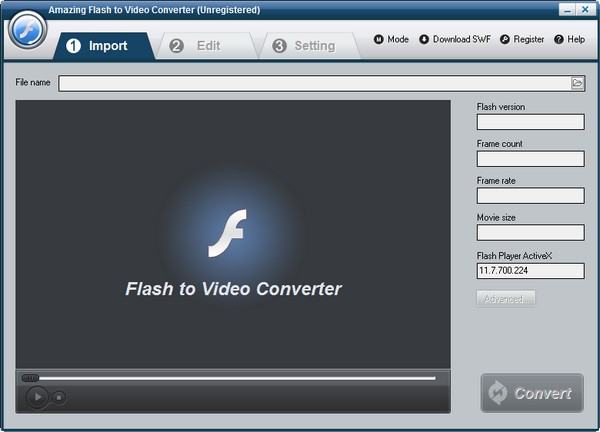 Amazing Flash to Video Converter截图