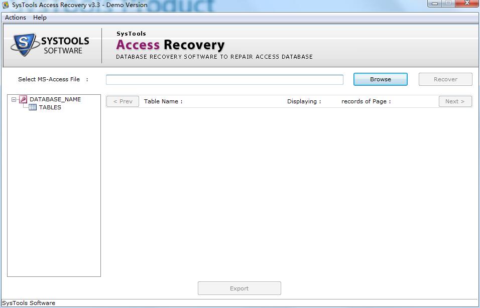 SysTools Access Recovery