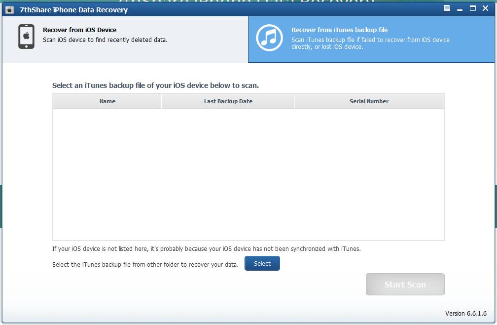 7thShare iPhone Data Recovery