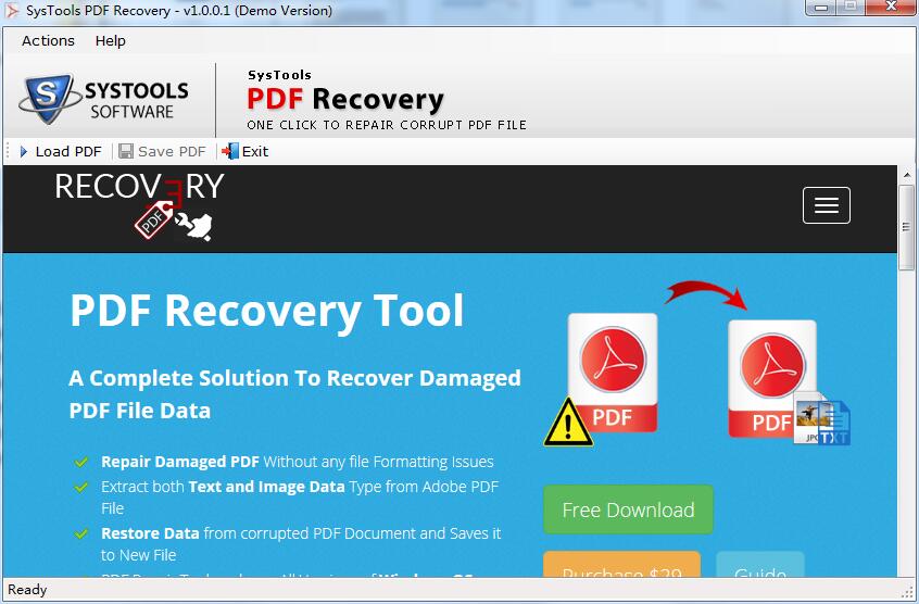 SysTools PDF Recovery截图