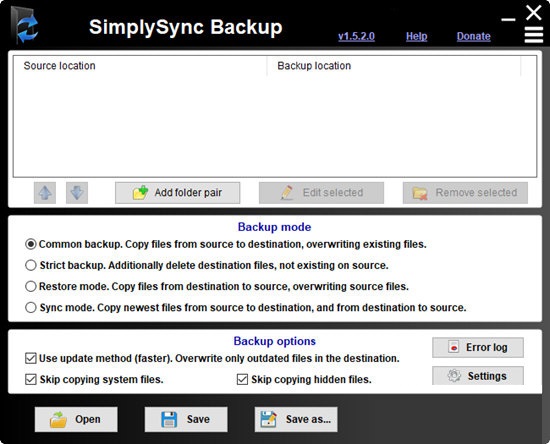 SimplySync Backup截图