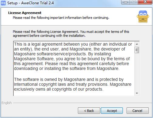 instal Magoshare AweClone Enterprise 2.9