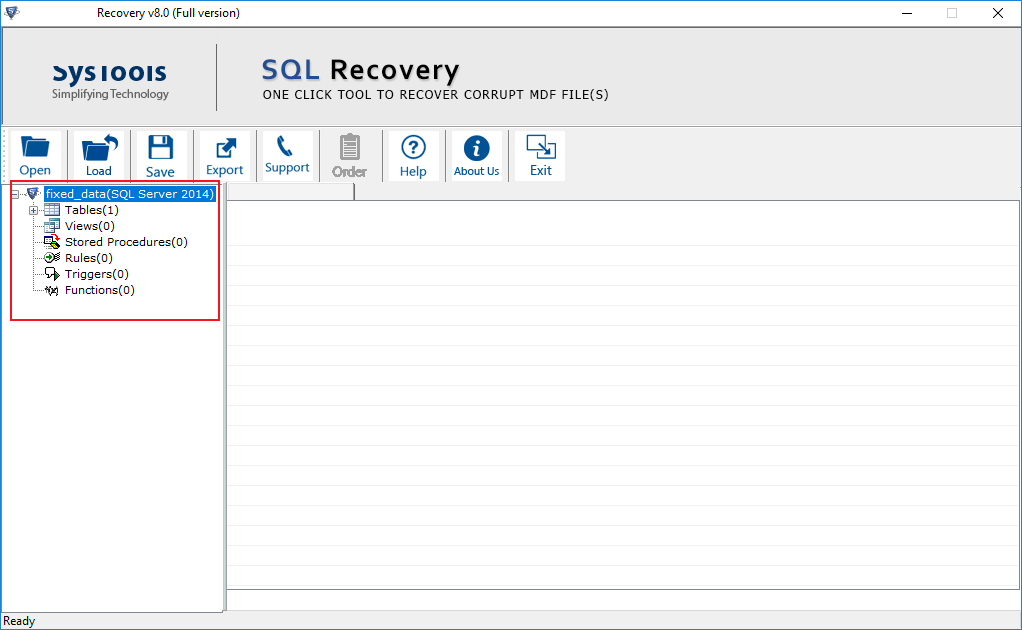 SysTools SQL Recovery