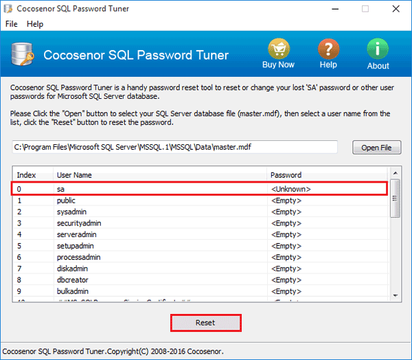 Cocosenor SQL Password Tuner截图