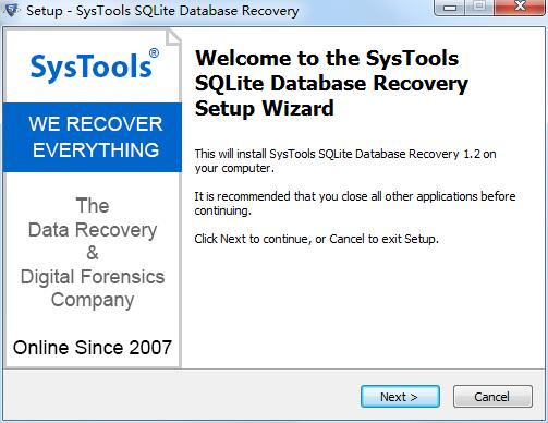 SysTools SQLite Database Recovery