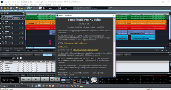 MAGIX Samplitude Pro X8 Suite 19.0.1.23115 for mac download free