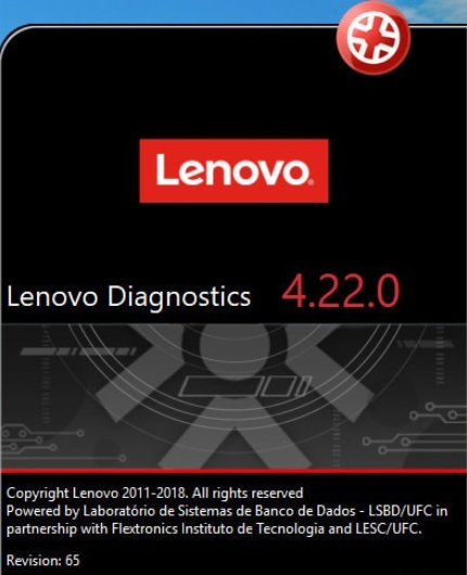 Lenovo Diagnostics截圖