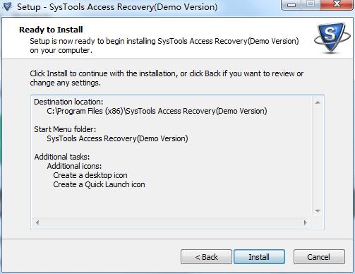 SysTools Access recovery截图
