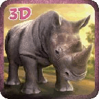 3D愤怒的犀牛模拟器游戏段首LOGO