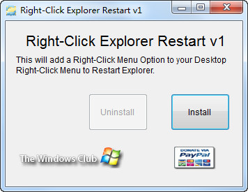 重启资源管理器(Right-Click Explorer Restart)