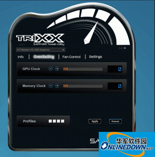 Sapphire藍(lán)寶科技系列顯卡TriXX超頻軟件 For WinXP/Vista/Win7/Win8