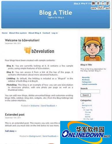b2evolution博客系统
