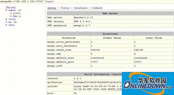 RockMongo php MongoDB管理工具