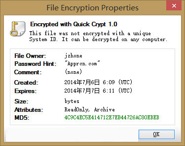 文件加密解密工具Quick Crypt