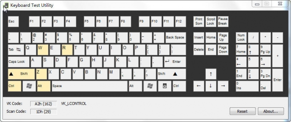 键盘按键测试软件(Keyboard Test Utility)