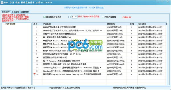 京東、當當、卓越價格變化監(jiān)控器