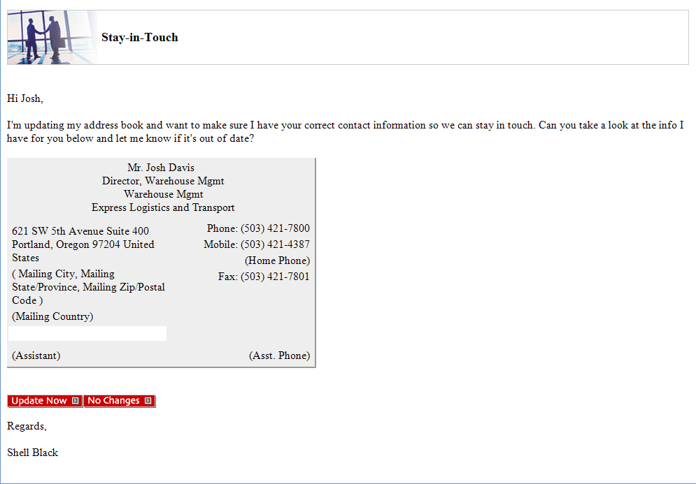 In Touch E-Mail