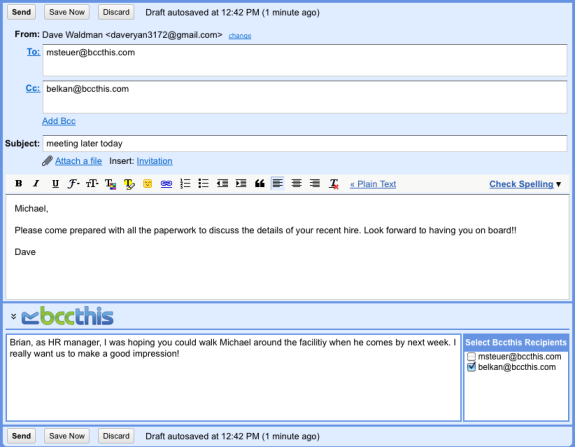 Bccthis for Gmail