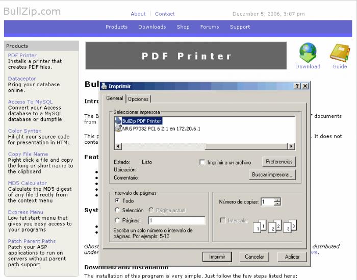 BullZip PDF Printer