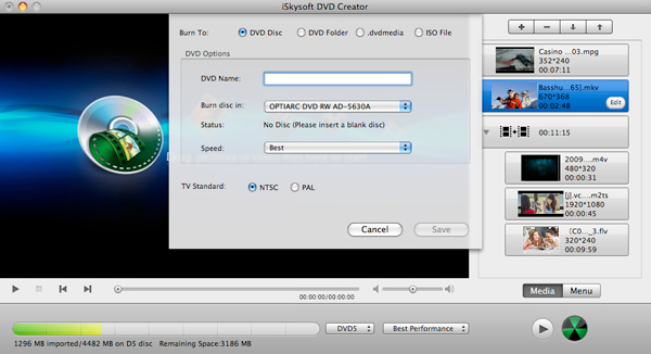 iTake DVD Creator burner for Mac