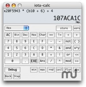 iota-calc X