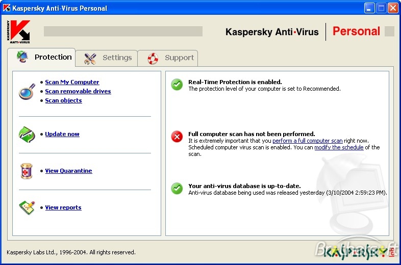 Kaspersky Anti-Virus Personal 6.0.0.300 官方简体中文版