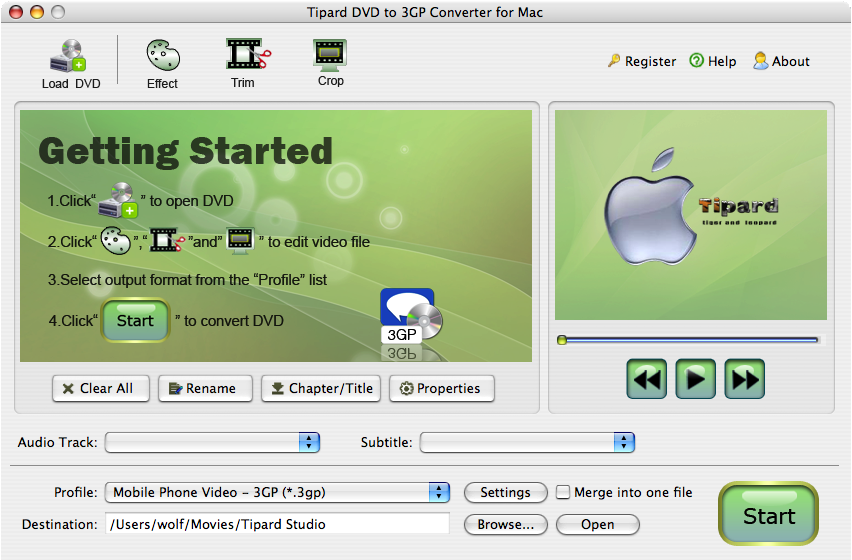 Tipard DVD to 3GP Converter for Mac