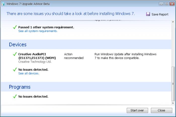 Windows 7 upgrade advisor не запускается