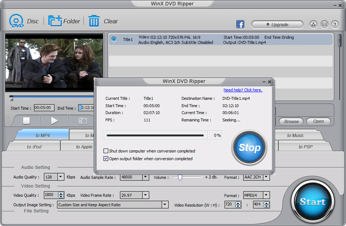 WinX DVD to FLV Converter