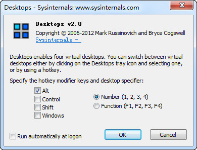Sysinternals Desktops虚拟桌面