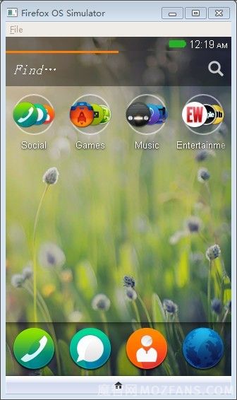 Firefox OS Simulator模拟器截图