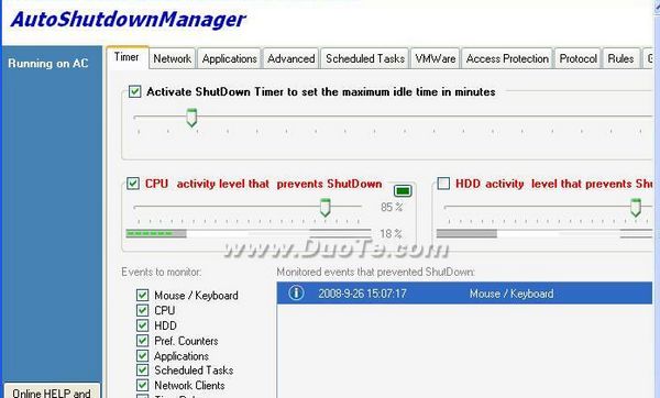 EnviProt Auto Shutdown Manager 自动关机软件
