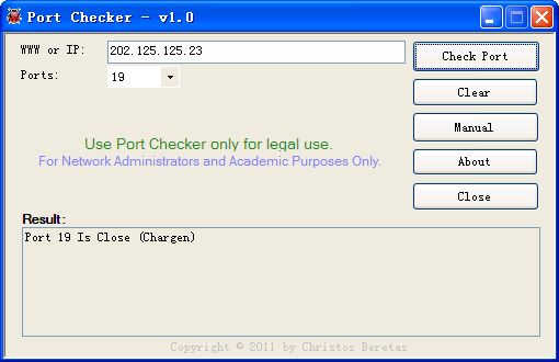 web服务器端口检测PortChecker