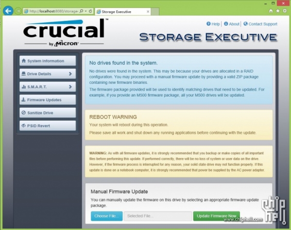 镁光SSD管理工具(Storage Executive)截图